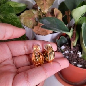 Gold Plated Hoop Ear Clips